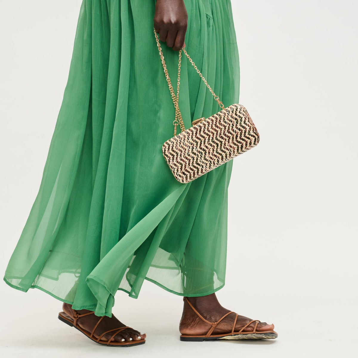 Woman wearing Green Multi Urban Expressions Valentina Evening Bag 840504206504 View 3 | Green Multi