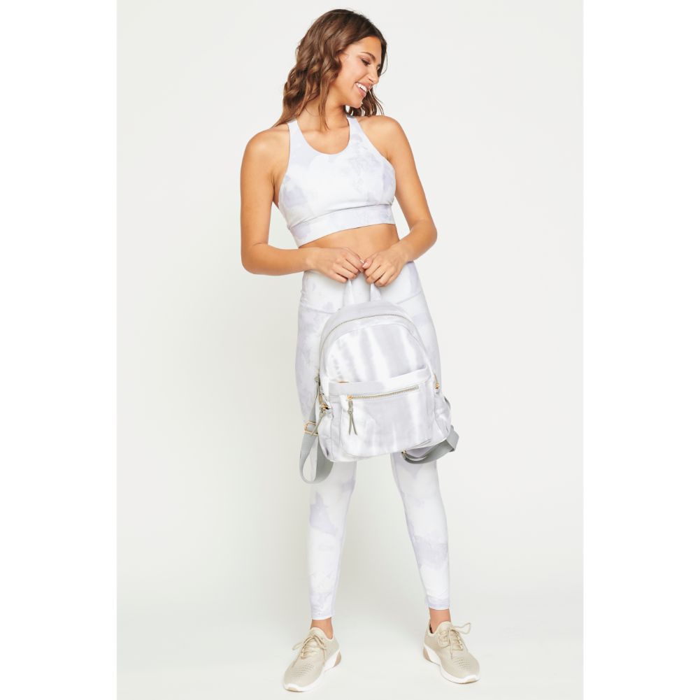 Woman wearing Grey Urban Expressions Scarlett Backpack 840611180216 View 3 | Grey