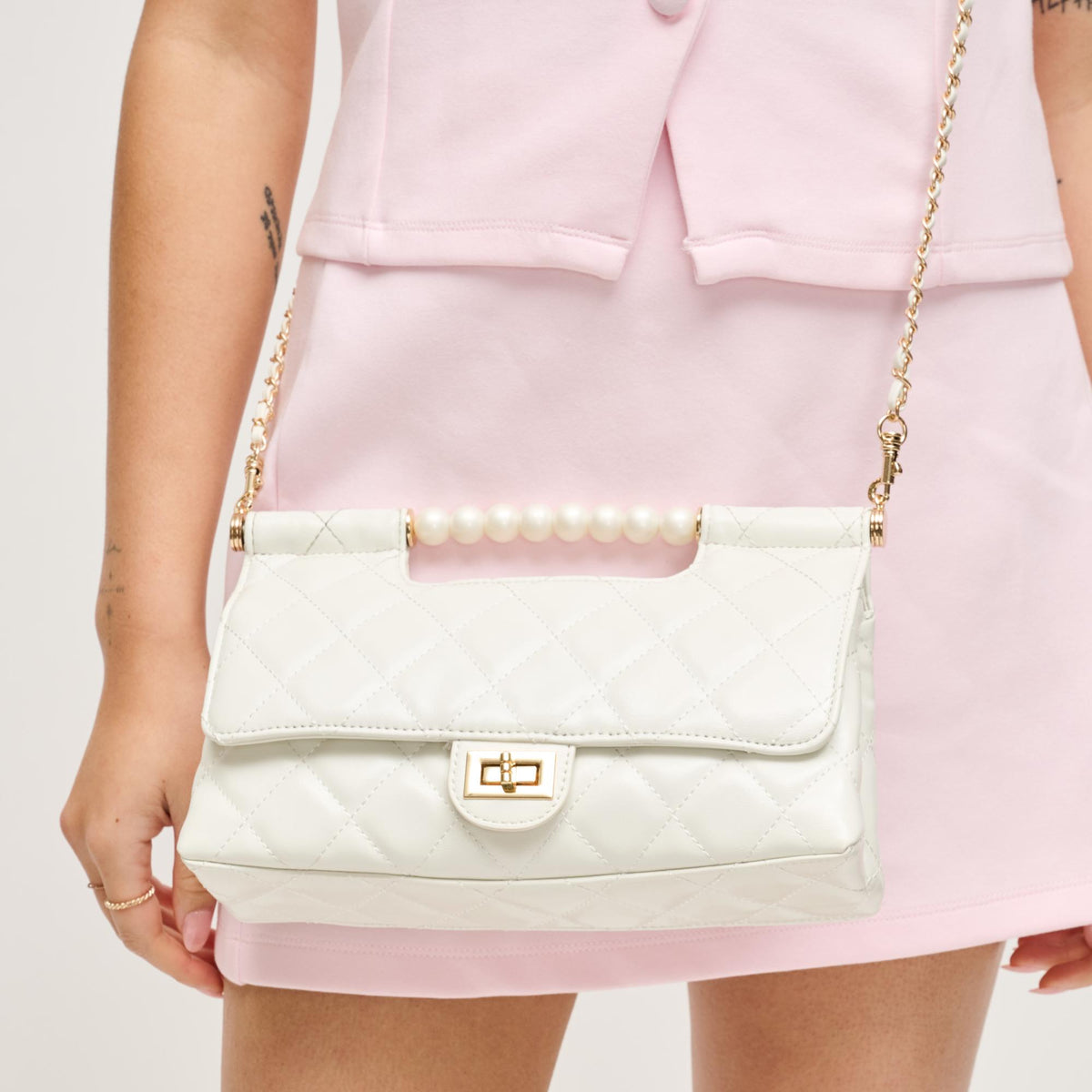 Woman wearing White Urban Expressions Winslet Crossbody 840504205934 View 1 | White