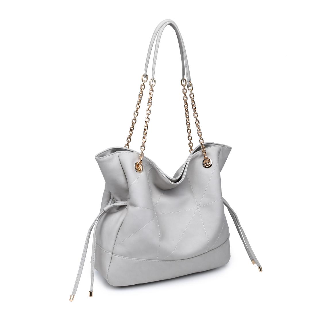 Woman wearing Grey Urban Expressions Kinsley Tote 840504206399 View 6 | Grey