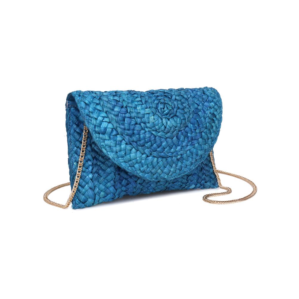 Woman wearing Blue Urban Expressions Aegean Clutch 840611147240 View 6 | Blue
