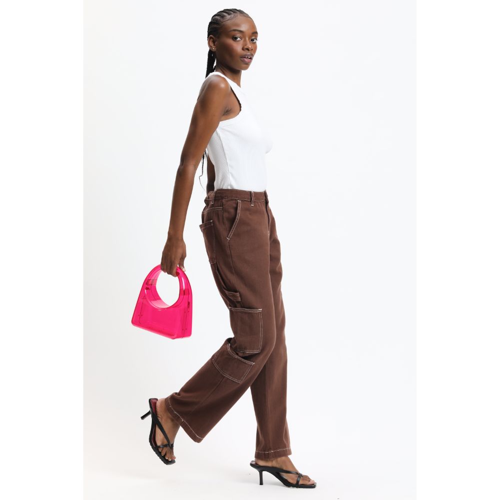 Woman wearing Magenta Urban Expressions Zoila Evening Bag 840611116901 View 3 | Magenta