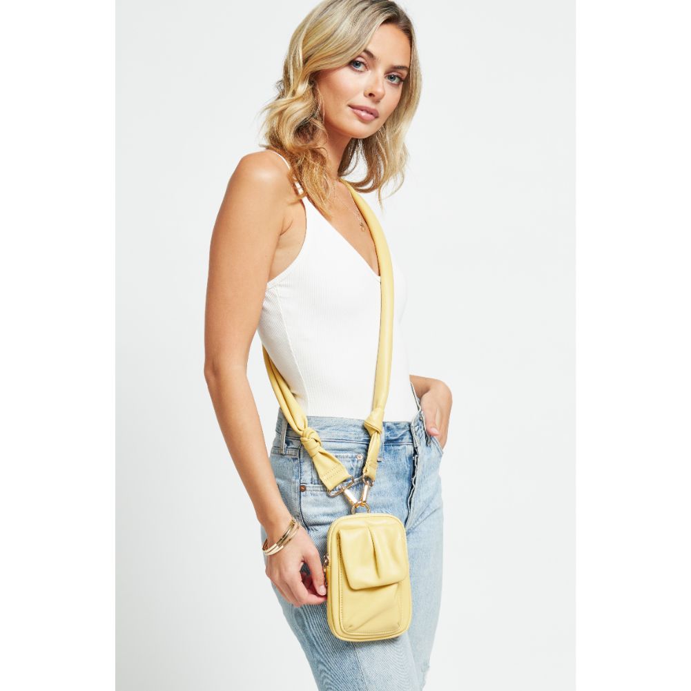 Woman wearing Butter Urban Expressions Autumn Cell Phone Crossbody 840611181572 View 3 | Butter