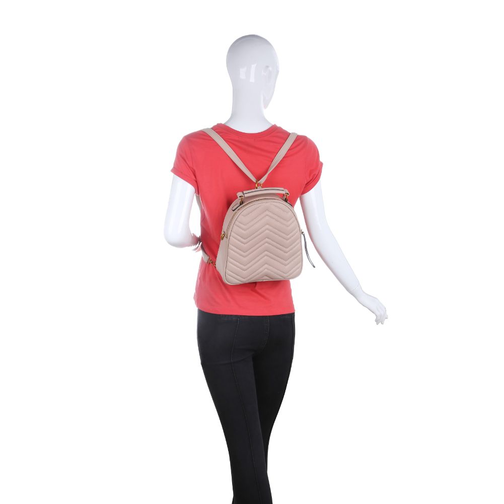 Product Image of Urban Expressions Cameron V Stitch Single Zip Backpack 840611168528 View 5 | Natural