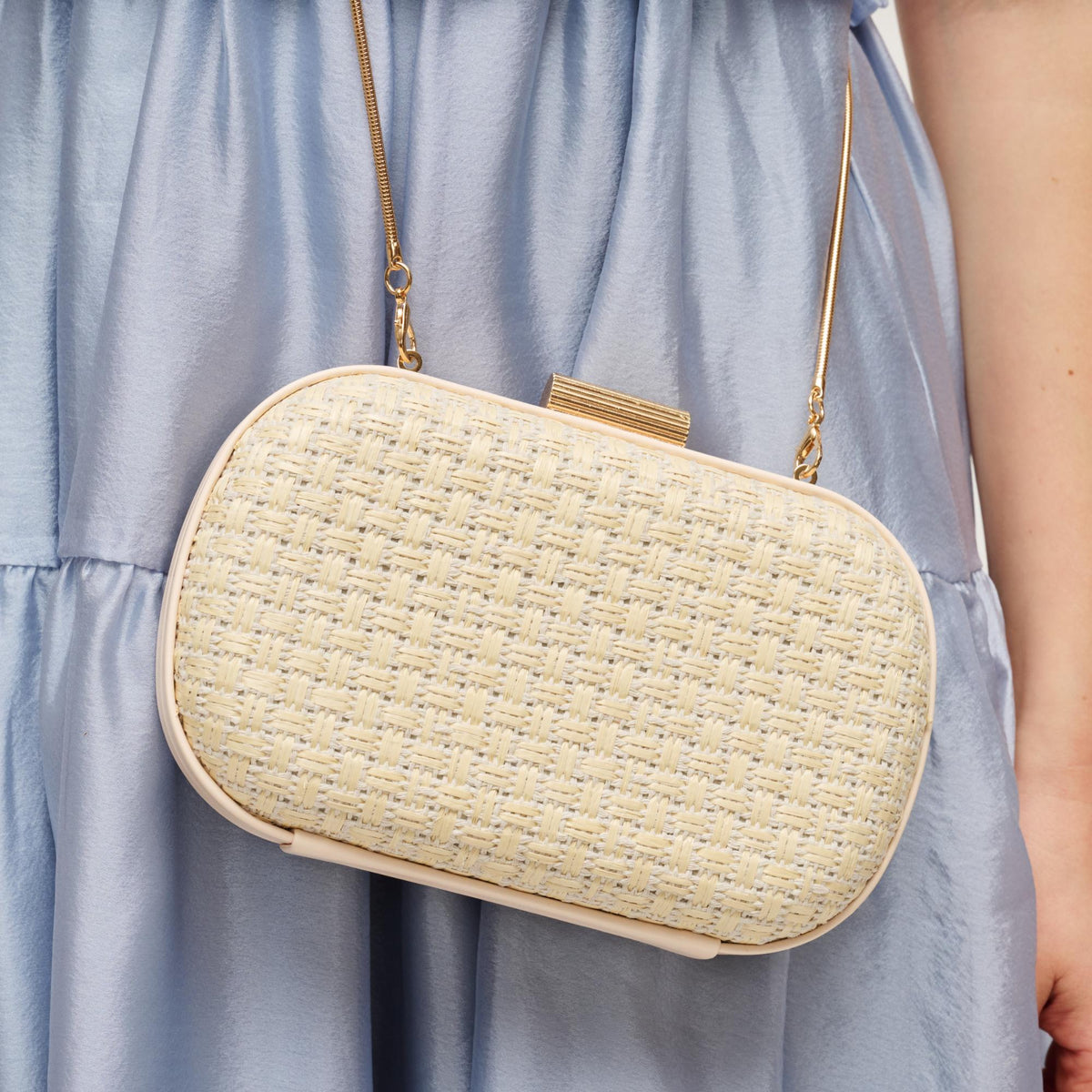 Woman wearing Natural Urban Expressions Cove Evening Bag 840504208300 View 2 | Natural