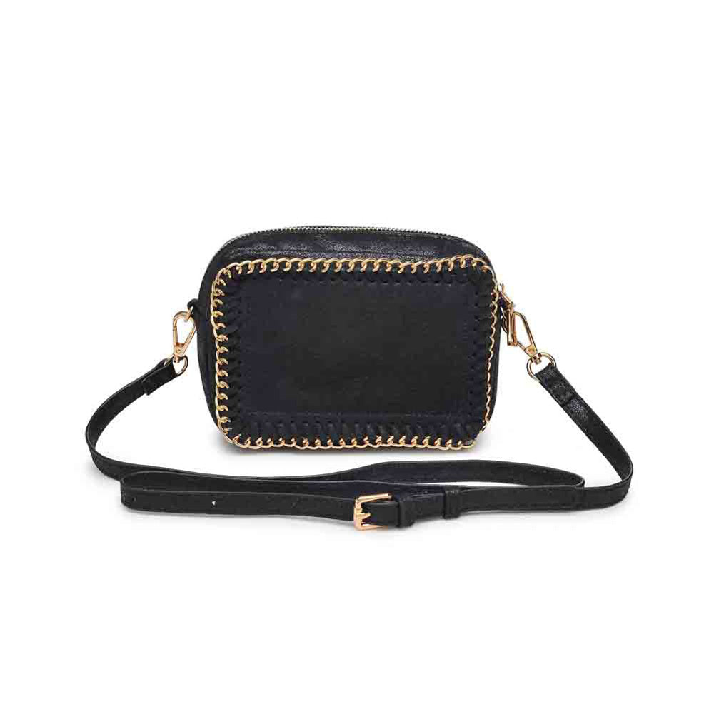 Woman wearing Black Urban Expressions Brityn Crossbody NA-840611146113 View 5 | Black
