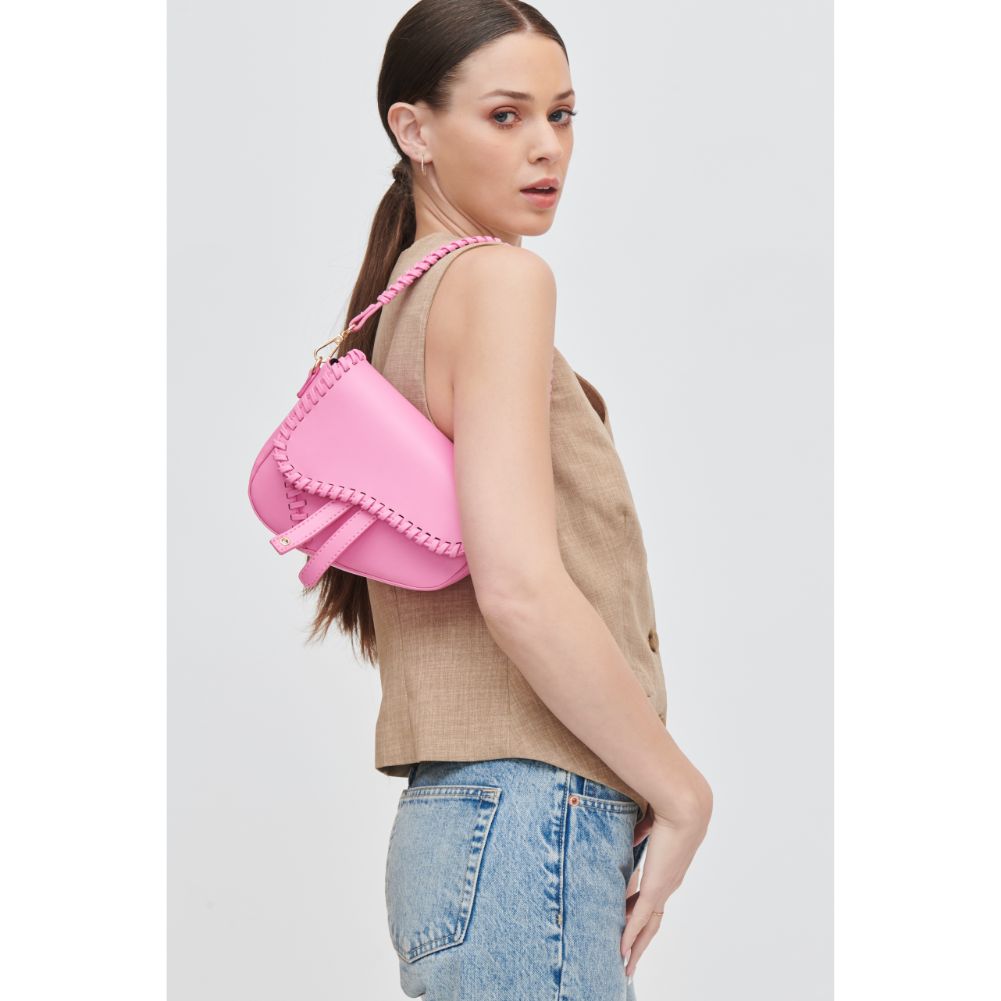 Woman wearing Bubblegum Urban Expressions Sloane Crossbody 840611106940 View 3 | Bubblegum