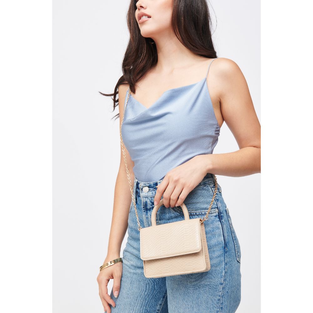 Woman wearing Almond Urban Expressions Faye Top Handle 840611184771 View 1 | Almond