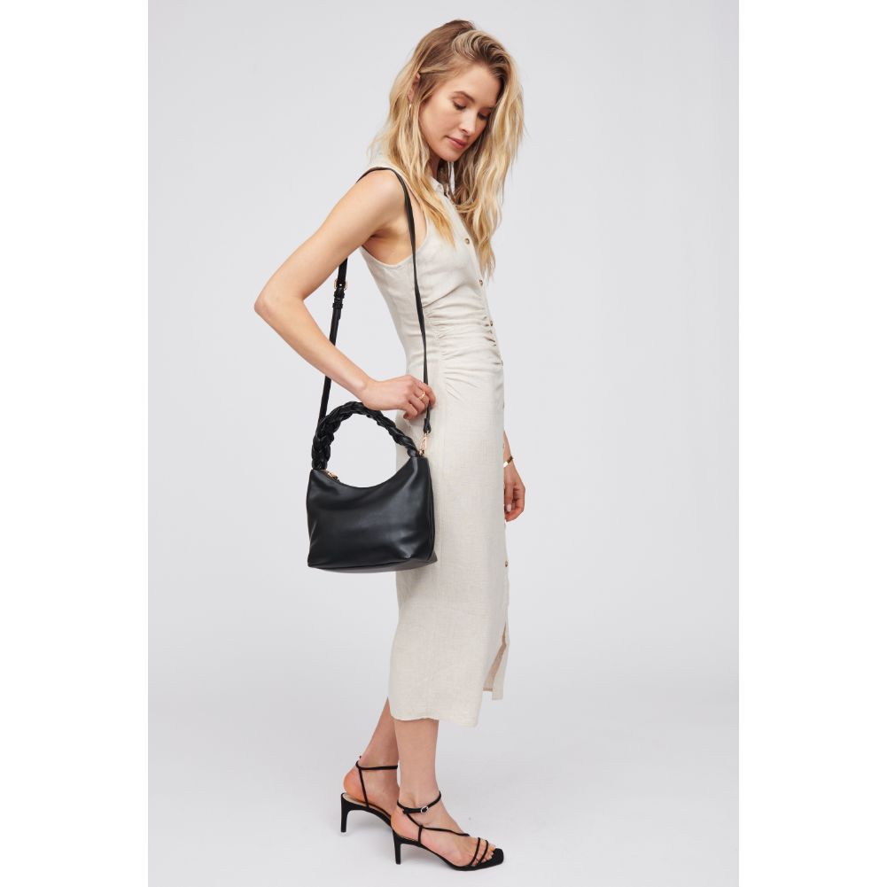 Woman wearing Black Urban Expressions Laura Shoulder Bag 818209016674 View 3 | Black