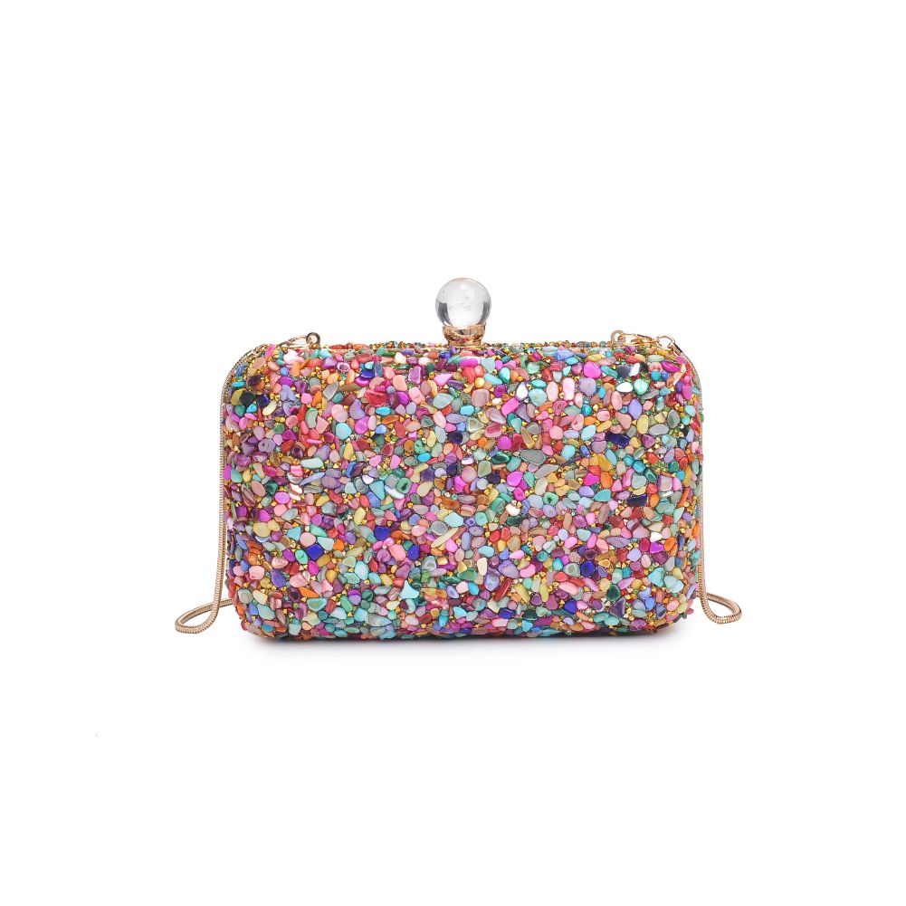 Woman wearing Pink Multi Urban Expressions Penelope Evening Bag 840611114075 View 7 | Pink Multi