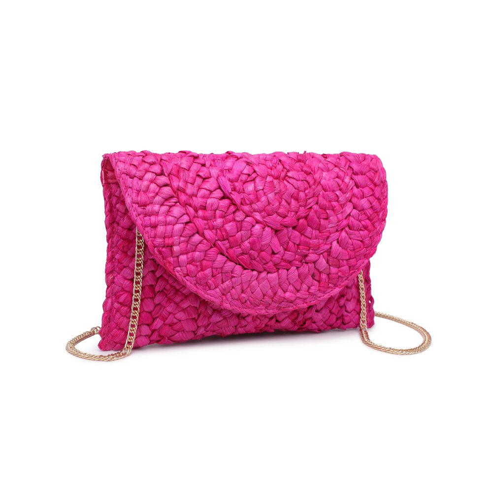 Woman wearing Magenta Urban Expressions Aegean Clutch 840611100771 View 6 | Magenta