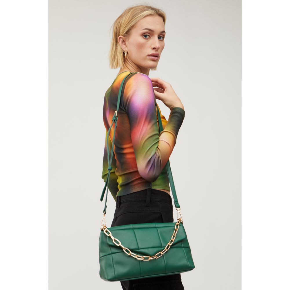 Woman wearing Forest Urban Expressions Claudine Crossbody 840611113689 View 1 | Forest