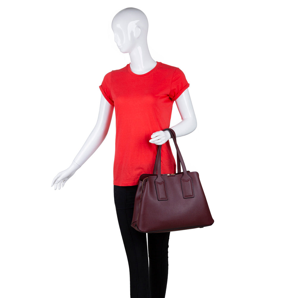 Product Image of Urban Expressions Georgia Satchel NA-840611153296 View 5 | Burgundy