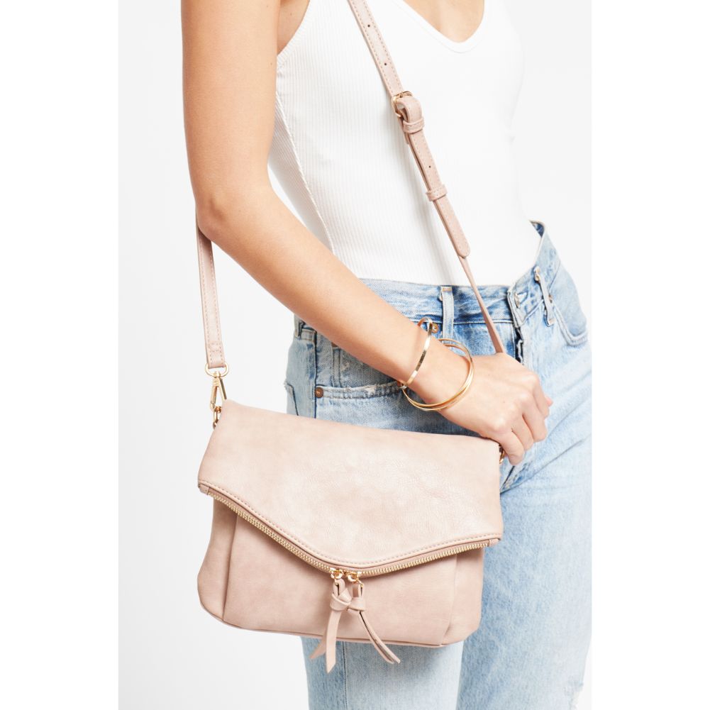 Woman wearing Almond Urban Expressions Erin Crossbody 840611178794 View 1 | Almond