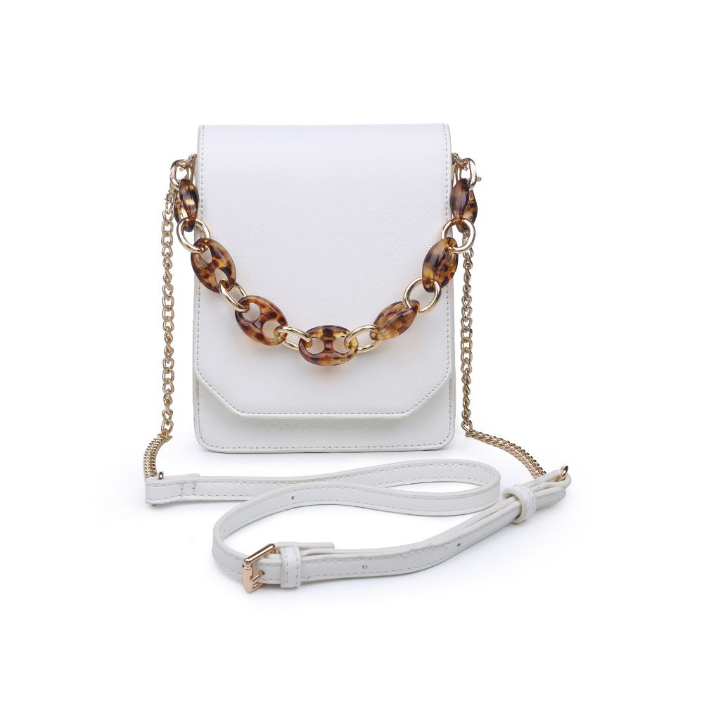 Woman wearing White Urban Expressions Bobbie Crossbody 840611169921 View 5 | White