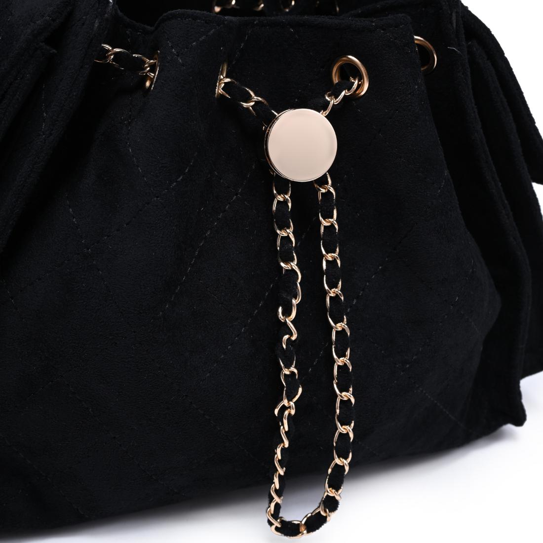 Urban Expressions Willow - Quilted Faux Suede Hobo 840504214158 View 8 | Black