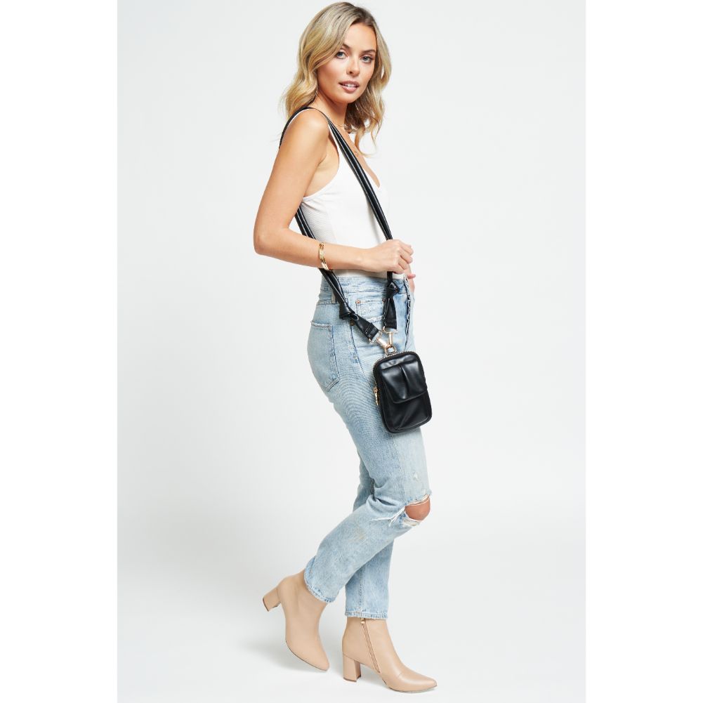 Woman wearing Black Urban Expressions Autumn Cell Phone Crossbody 840611181565 View 4 | Black