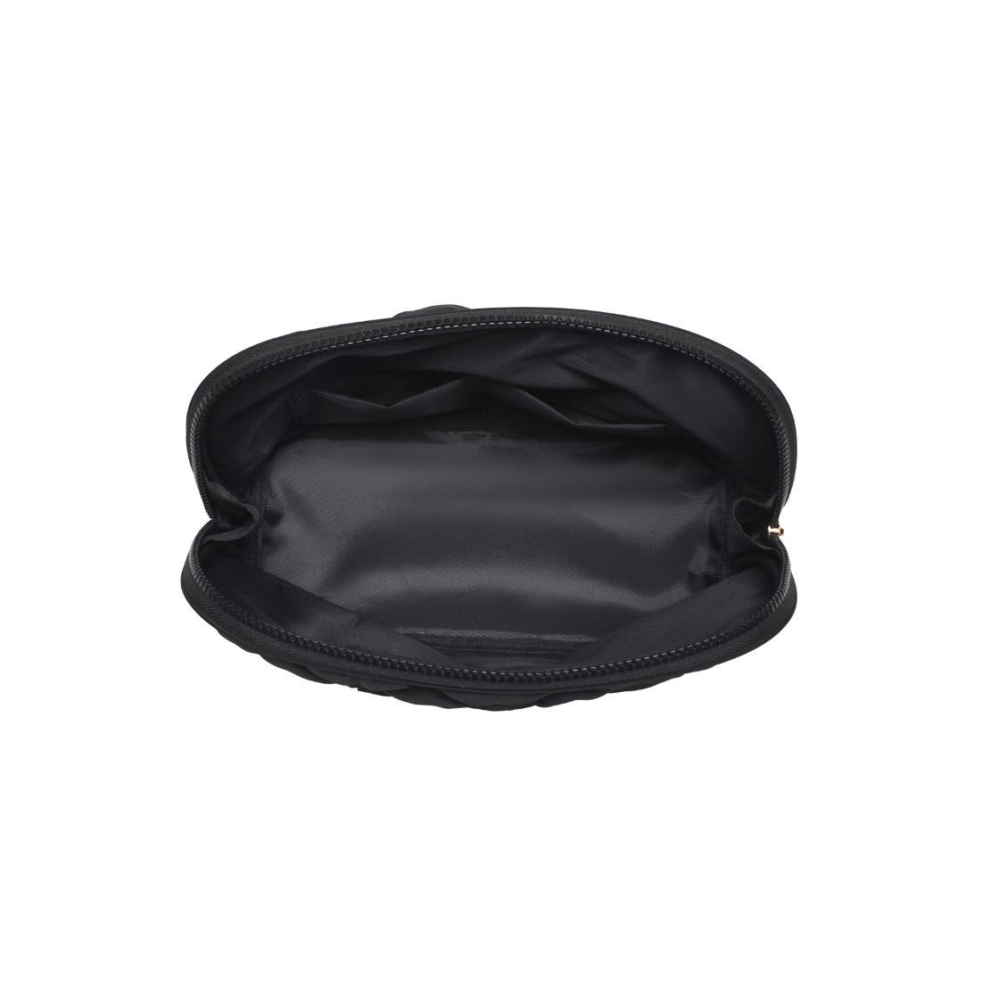 Urban Essentials Cloud Kiss - Quilted Puffer Nylon Cosmetic & Travel Organizer Dome Pouch 840611197085 View 8 | Black