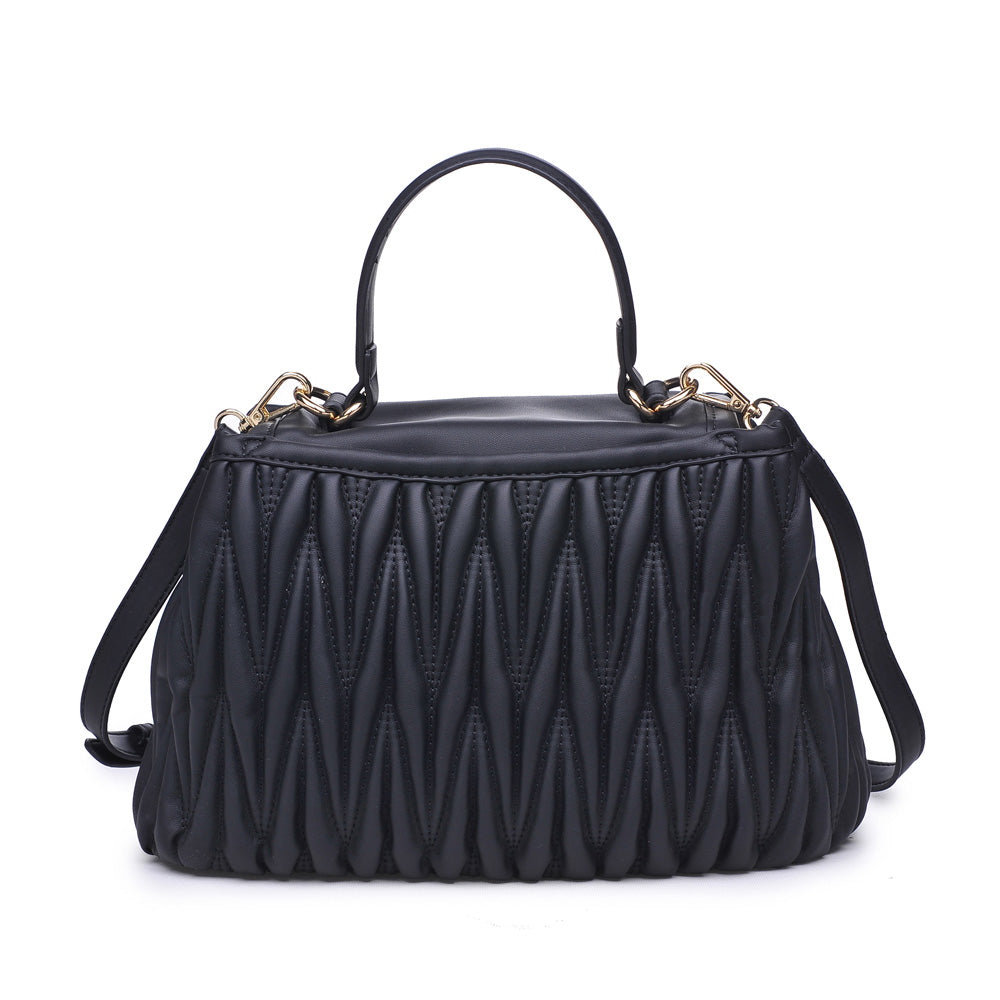 Woman wearing Black Urban Expressions Peggy Satchel 840611160348 View 7 | Black