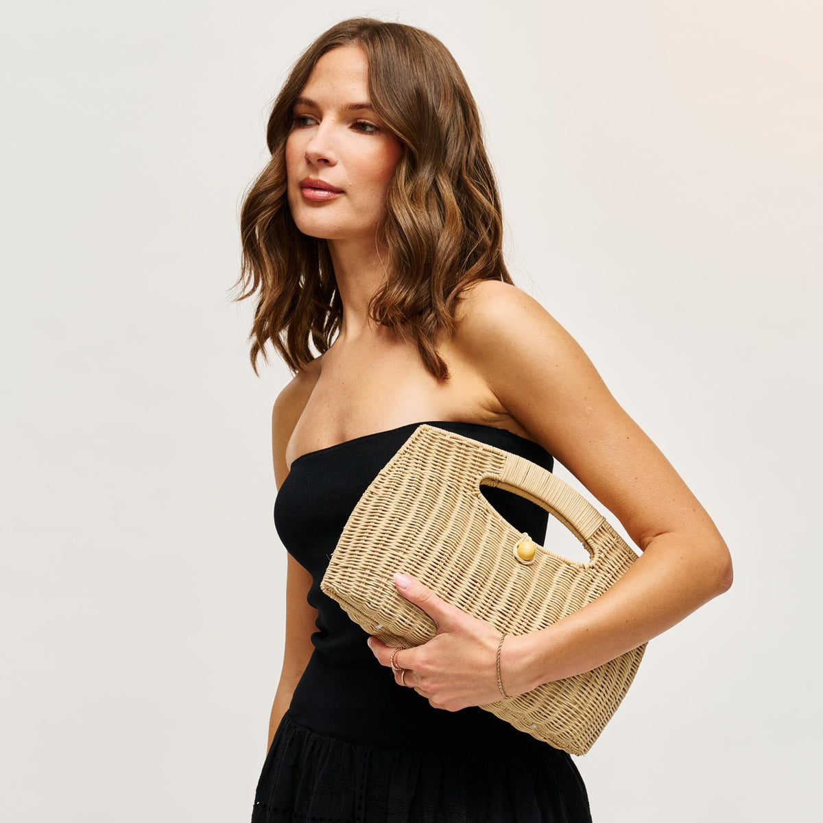 Woman wearing Natural Urban Expressions Riley Clutch 840504204685 View 2 | Natural