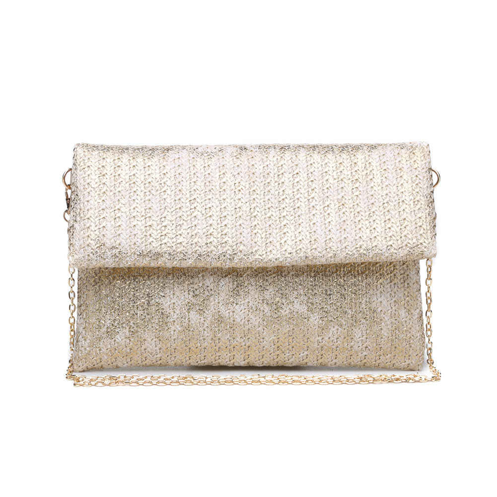 Product Image of Urban Expressions Maui Metallic Clutch NA-840611145208 View 1 | Ivory