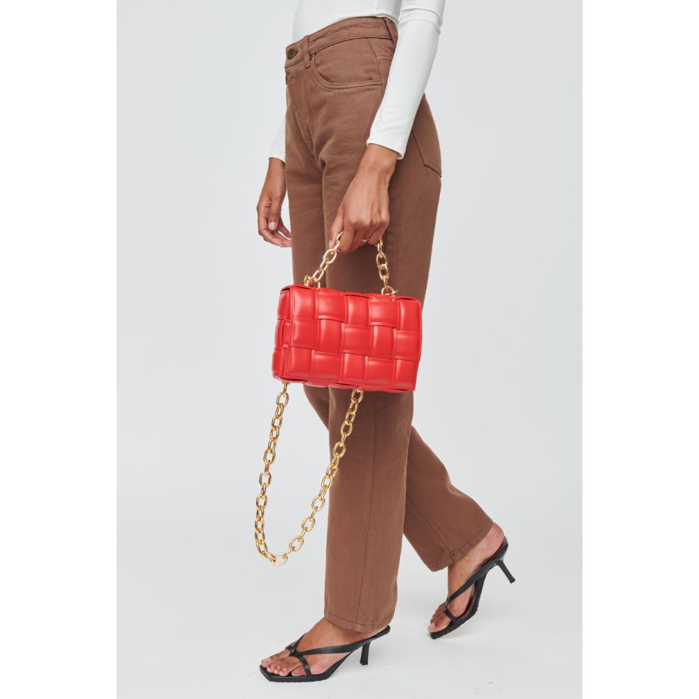 Woman wearing Red Urban Expressions Ines Crossbody 840611100481 View 2 | Red