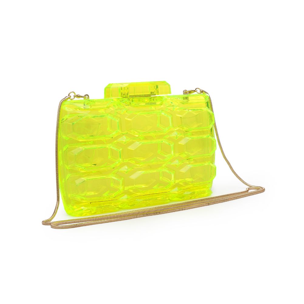 Product Image of Urban Expressions Rexha Evening Bag 840611171672 View 6 | Neon Yellow