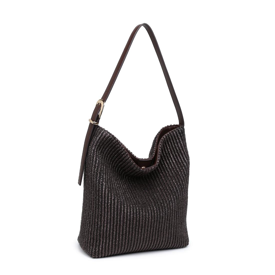 Woman wearing Chocolate Urban Expressions Alethea Hobo 840504205873 View 6 | Chocolate