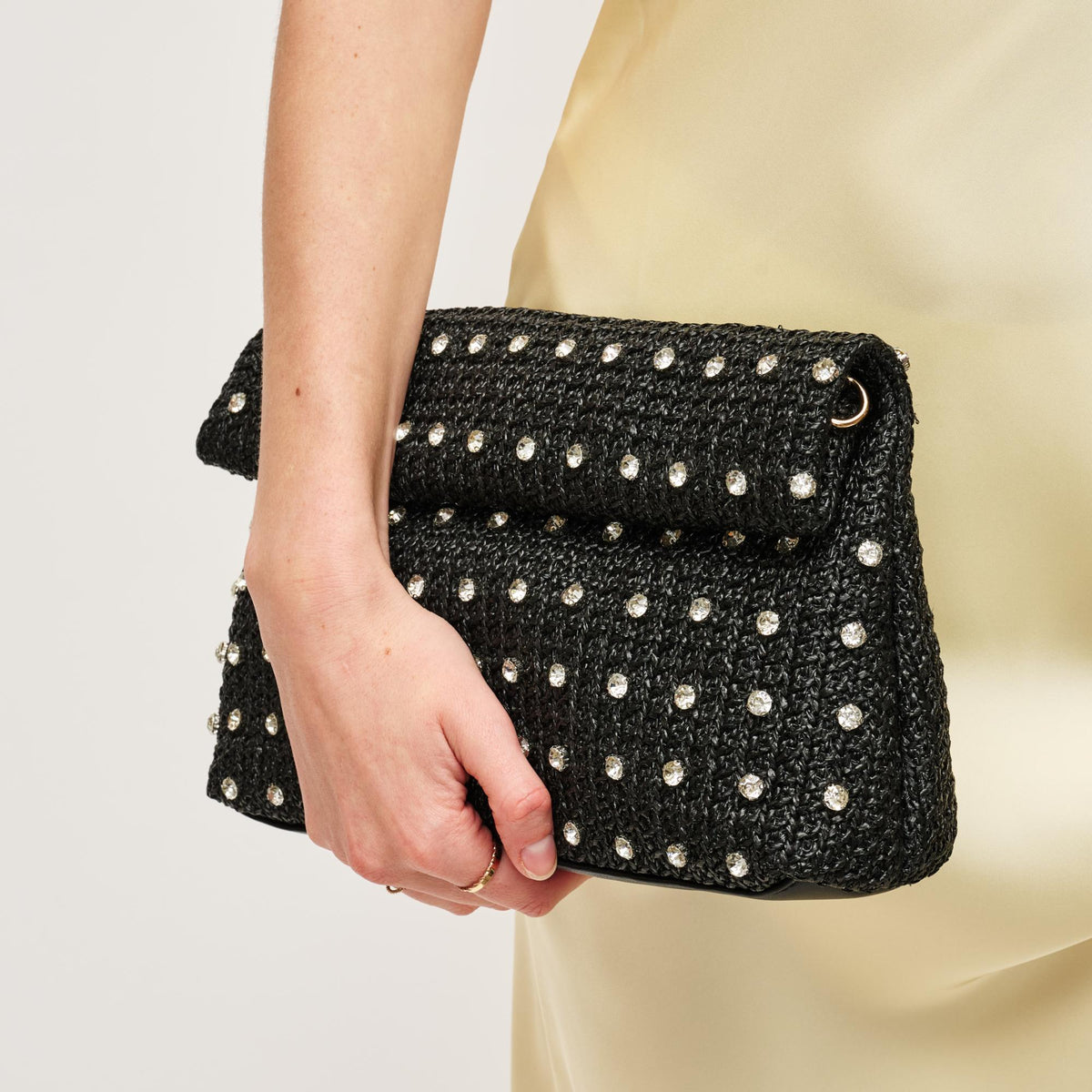 Woman wearing Black Urban Expressions Leila Clutch 840611160430 View 4 | Black