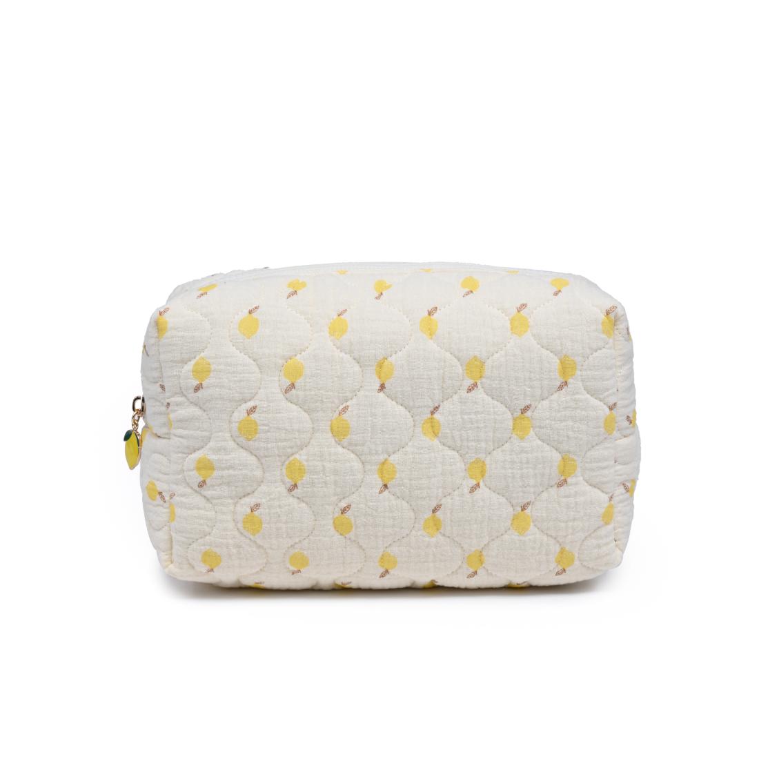 Urban Essentials Quilted Keeper Cosmetic & Travel Organizer Pouch 840611195432 View 5 | Lemon