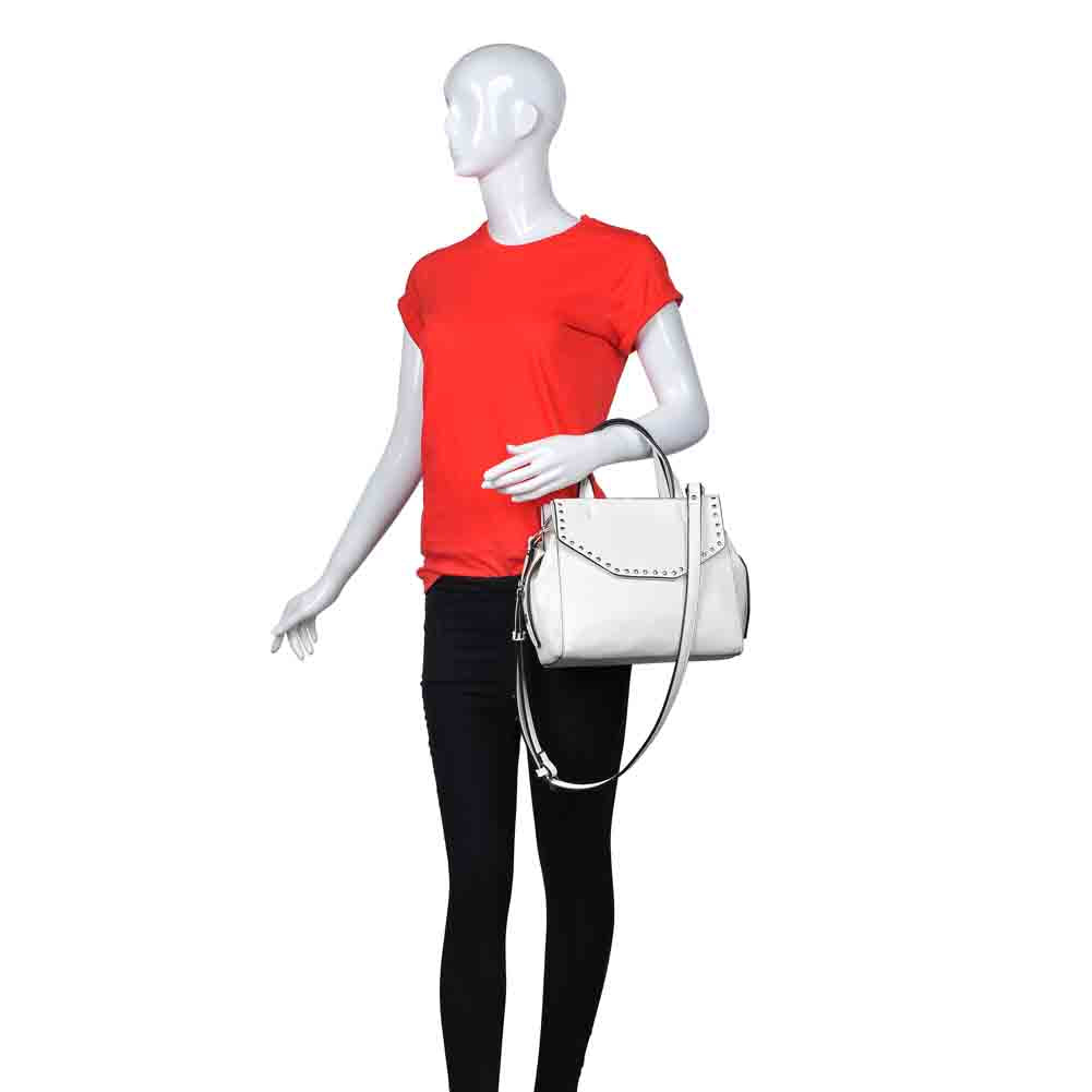 Product Image of Urban Expressions Edison Satchel NA-840611147479 View 5 | White