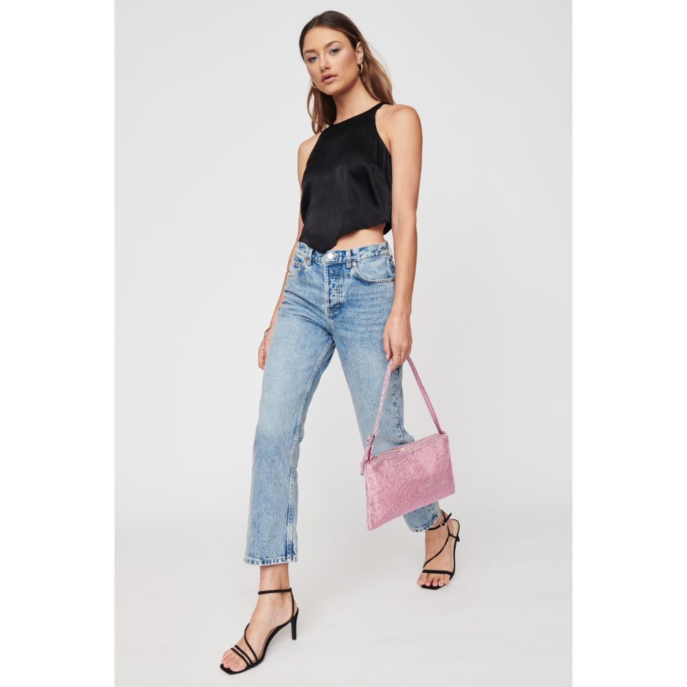 Woman wearing Pink Urban Expressions Glenda Evening Bag 840611103840 View 2 | Pink