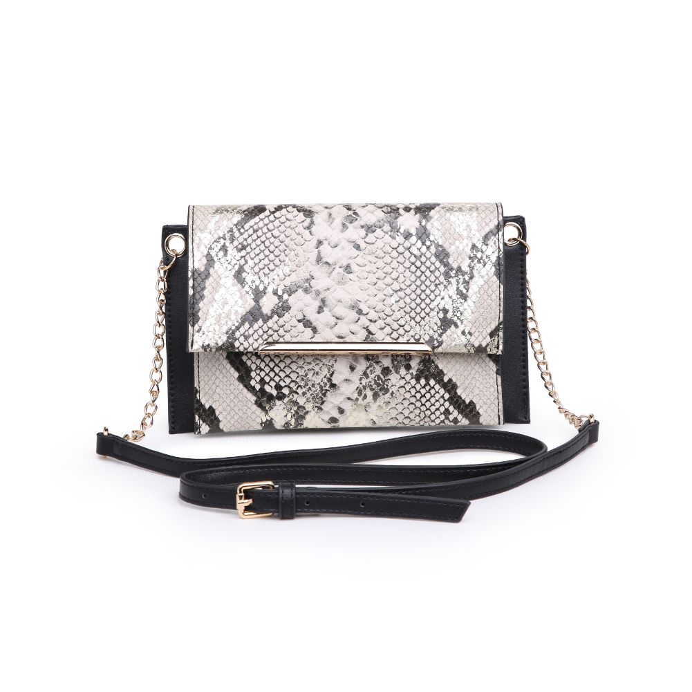 Product Image of Urban Expressions Asher Snake Crossbody 840611165411 View 1 | Black Grey
