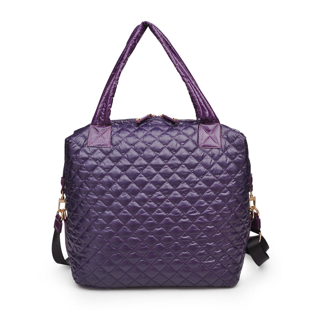 Woman wearing Eggplant Urban Expressions Wanderlust - Large Tote 840611157577 View 5 | Eggplant