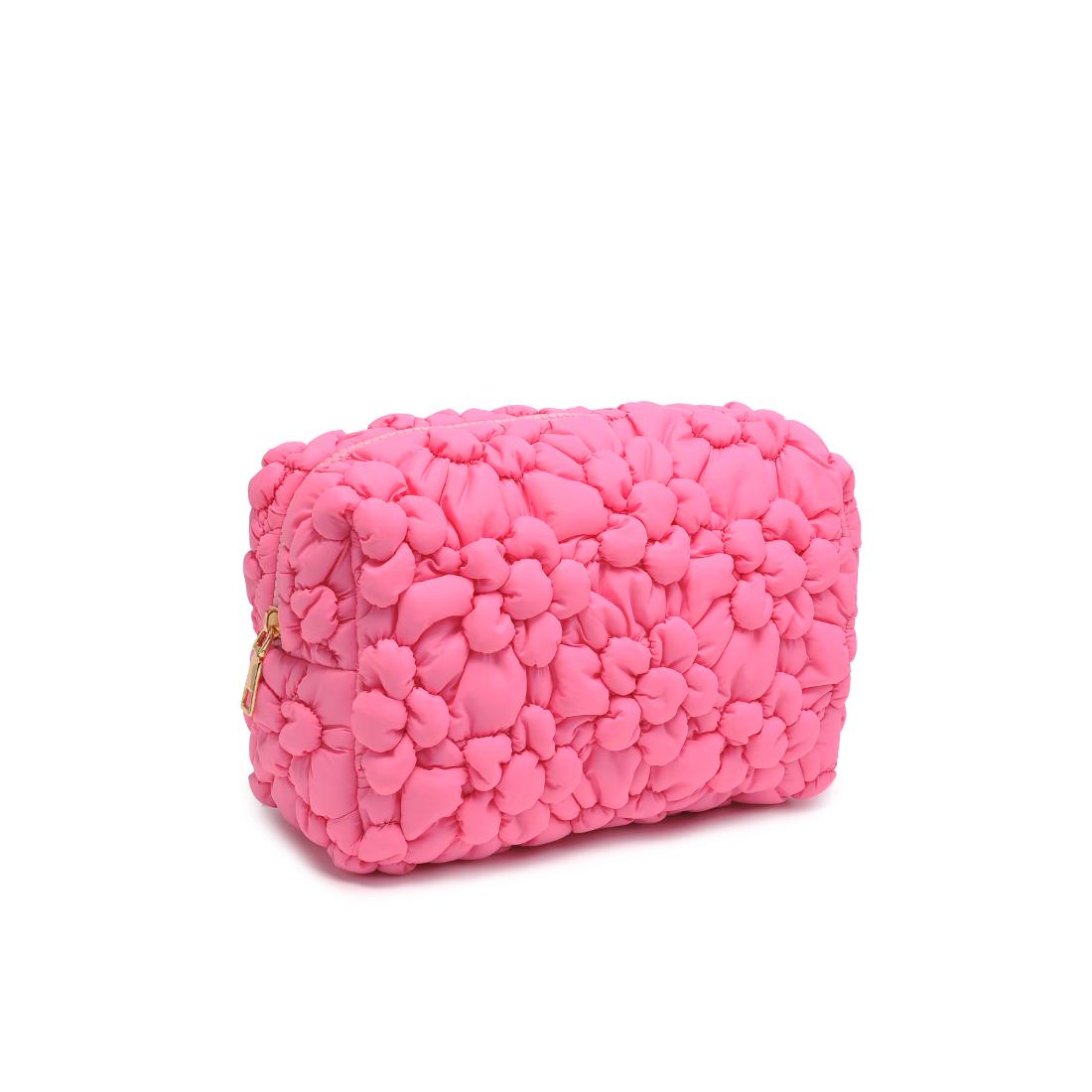 Urban Essentials Flora Pop - Nylon Cosmetic & Travel Organizer Pouch 840611144225 View 6 | Pink