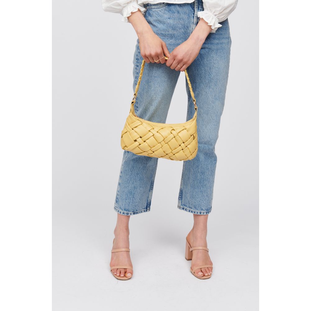 Woman wearing Lemon Urban Expressions Paulette Baguette 818209016445 View 2 | Lemon