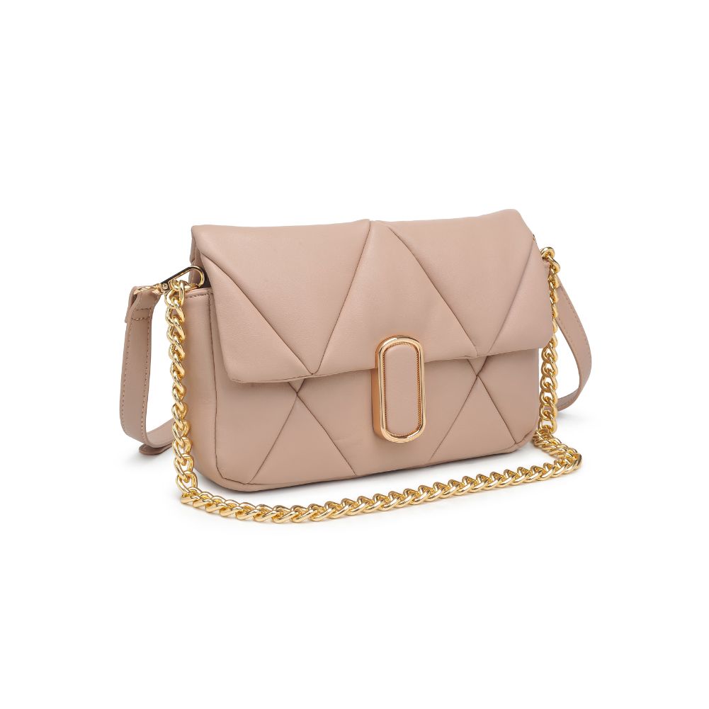 Woman wearing Nude Urban Expressions Anderson Crossbody 840611113825 View 6 | Nude