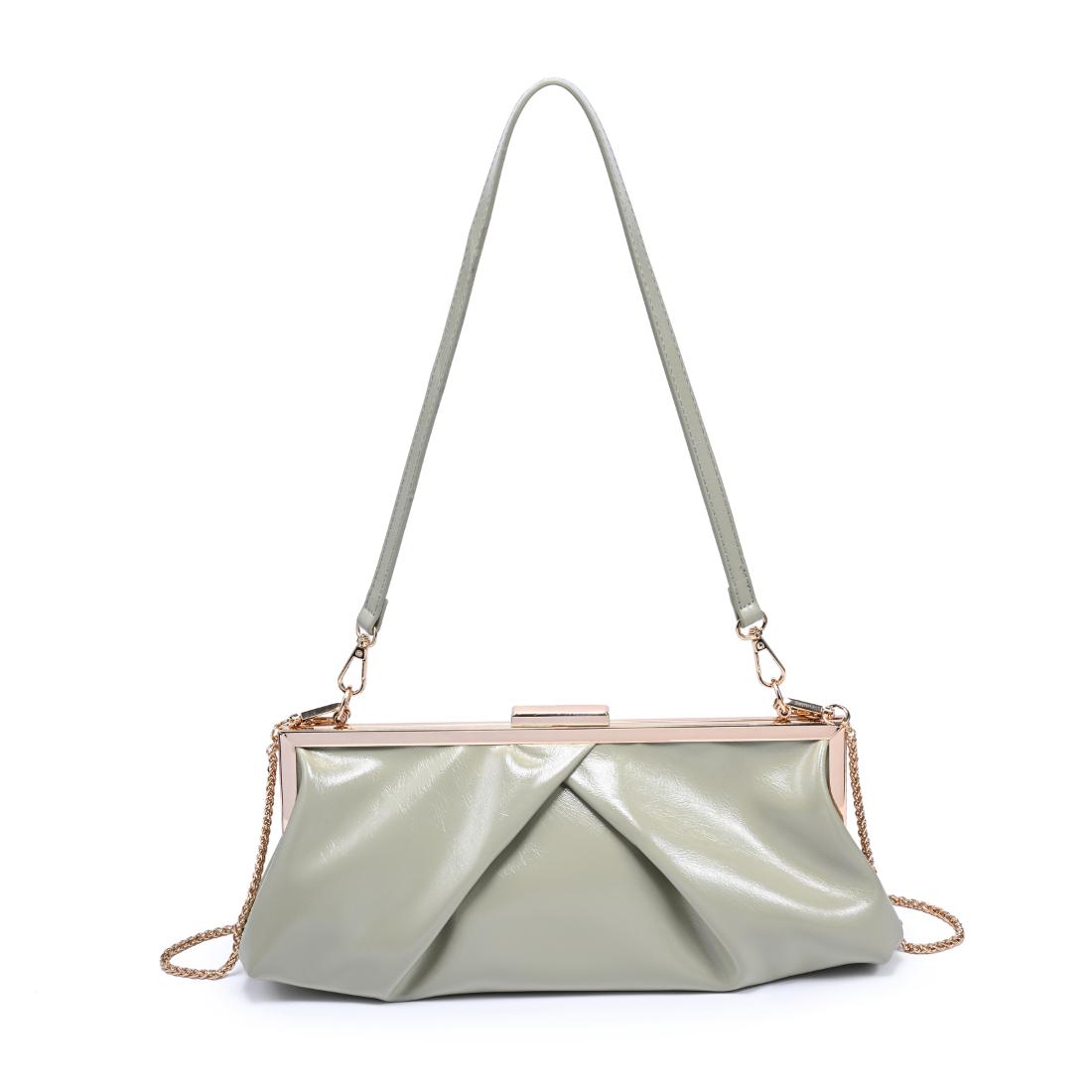Woman wearing Sage Urban Expressions Scottie Crossbody 840504207983 View 5 | Sage