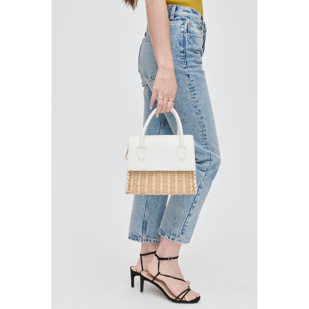 Woman wearing White Urban Expressions Caspian Crossbody 840611106858 View 3 | White