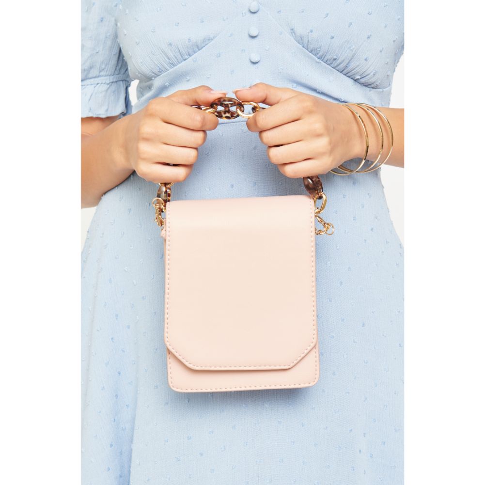 Woman wearing Blush Urban Expressions Bobbie Crossbody 840611169952 View 3 | Blush