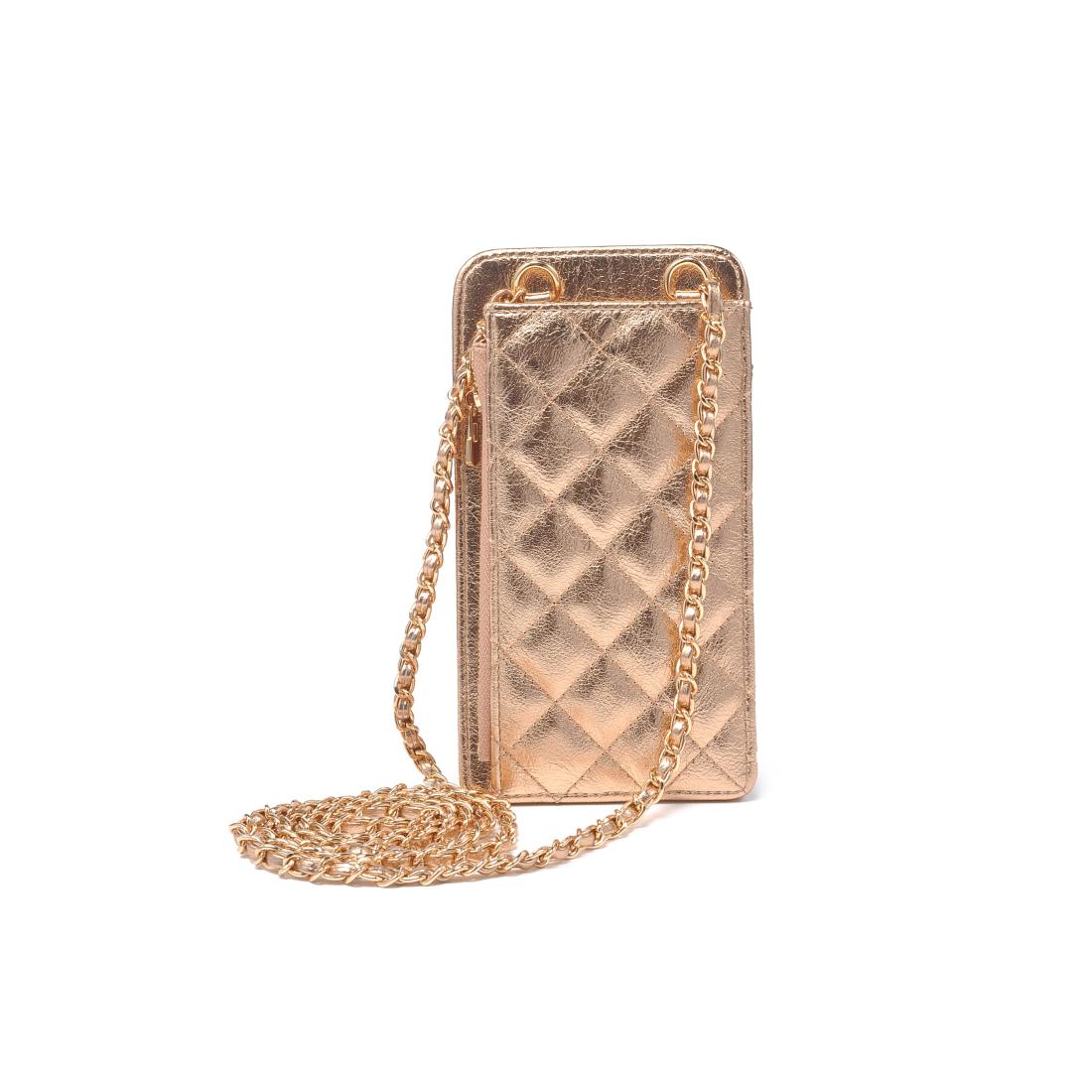 Woman wearing Rose Gold Urban Expressions Brianna 2.0 Cell Phone Crossbody 840504203794 View 7 | Rose Gold