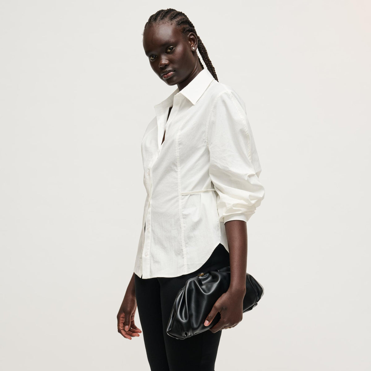 Woman wearing Black Urban Expressions Jennifer Clutch 840504208201 View 4 | Black