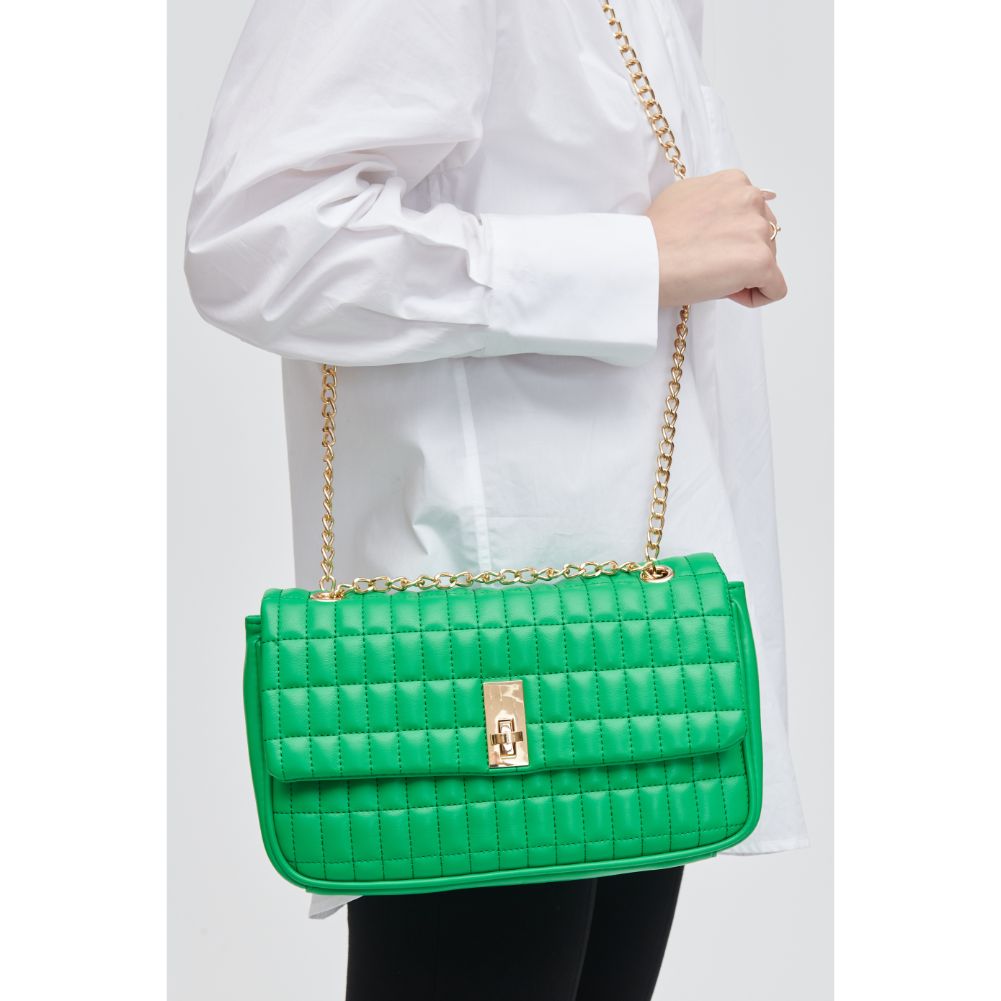 Woman wearing Classic Green Urban Expressions Farah Crossbody 840611107121 View 4 | Classic Green