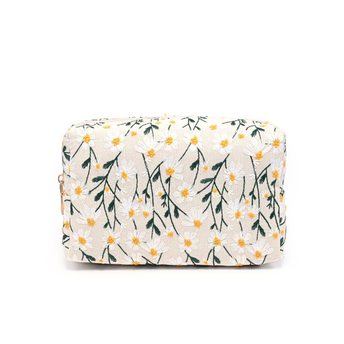 Urban Essentials Daisy Chain Cosmetic & Travel Organizer Pouch 840504217586 View 1 | Ivory