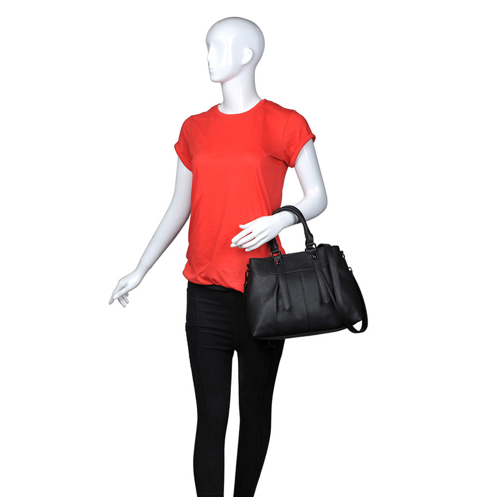 Woman wearing Black Urban Expressions Austin Satchel NA-840611150547 View 1 | Black