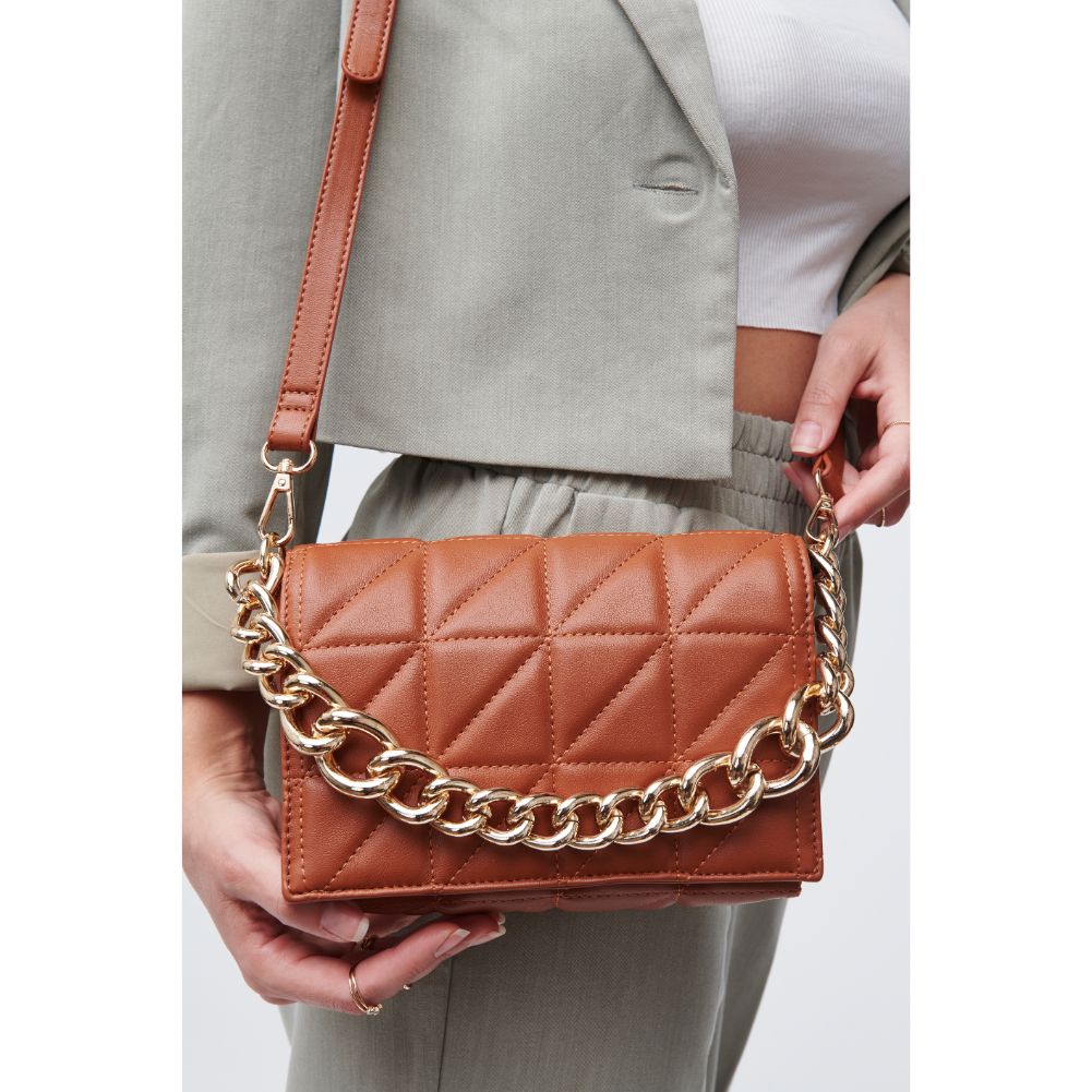 Woman wearing Whisky Urban Expressions Alani Crossbody 818209011440 View 2 | Whisky