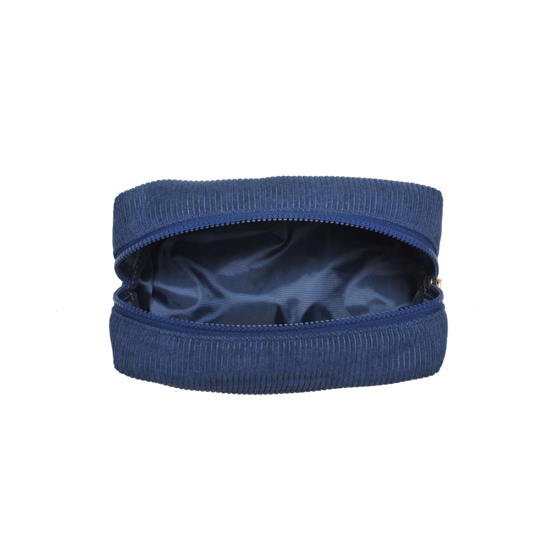 Urban Essentials Cordially Yours - Corduroy Cosmetic & Travel Organizer Pouch 840611197016 View 8 | Denim