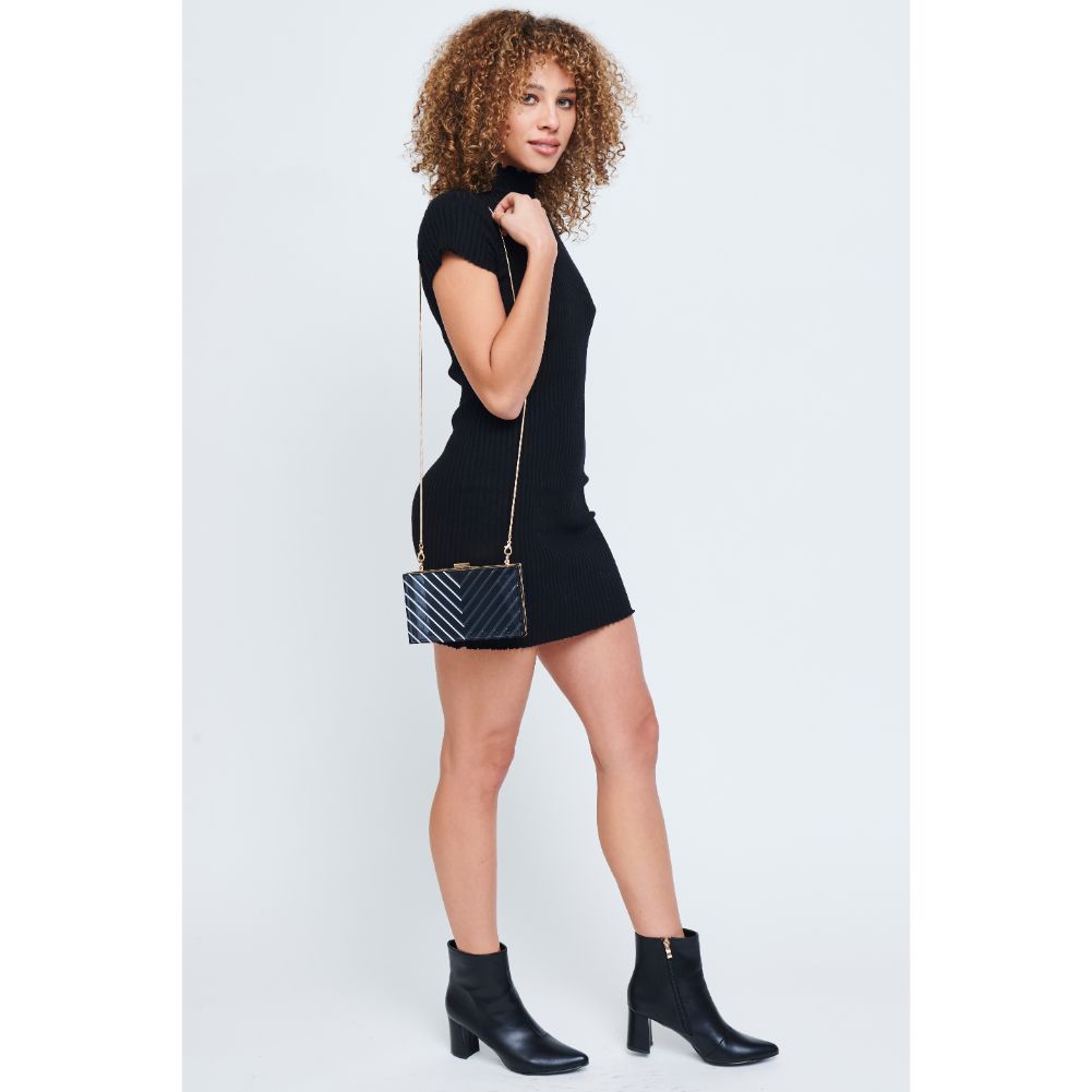 Woman wearing Black Urban Expressions Iggy Evening Bag 840611177506 View 4 | Black
