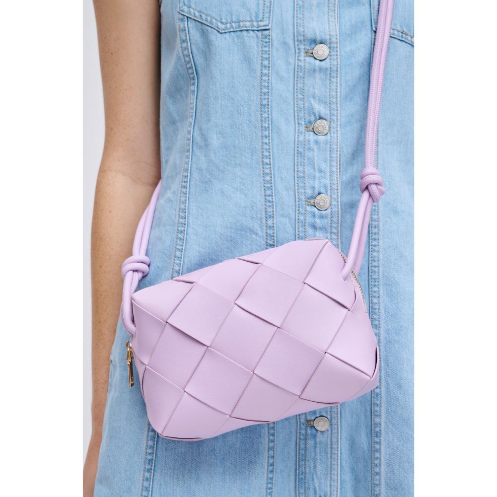 Woman wearing Lilac Urban Expressions Kennedy Crossbody 840611126764 View 4 | Lilac