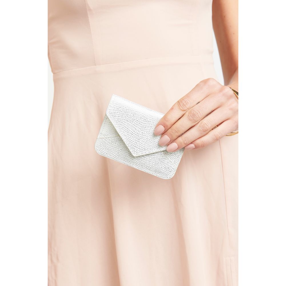 Woman wearing White Urban Expressions Fifi Exotic Card Holder NA-840611124296 View 1 | White